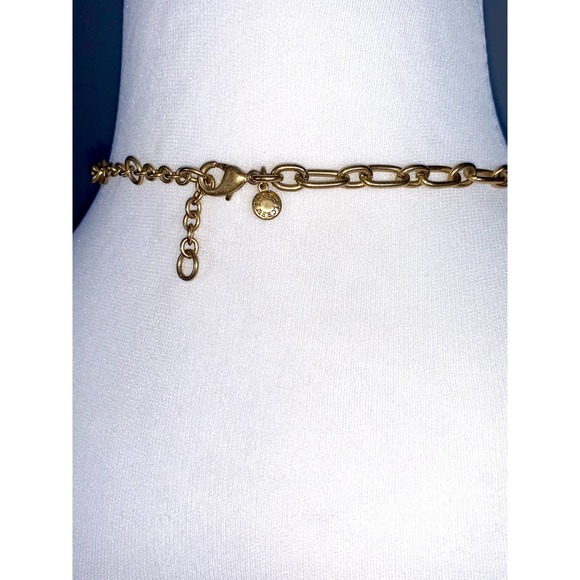 J. Crew Green & Pewter Stone Crystal Cluster Statement Necklace EUC - Picture 5 of 7